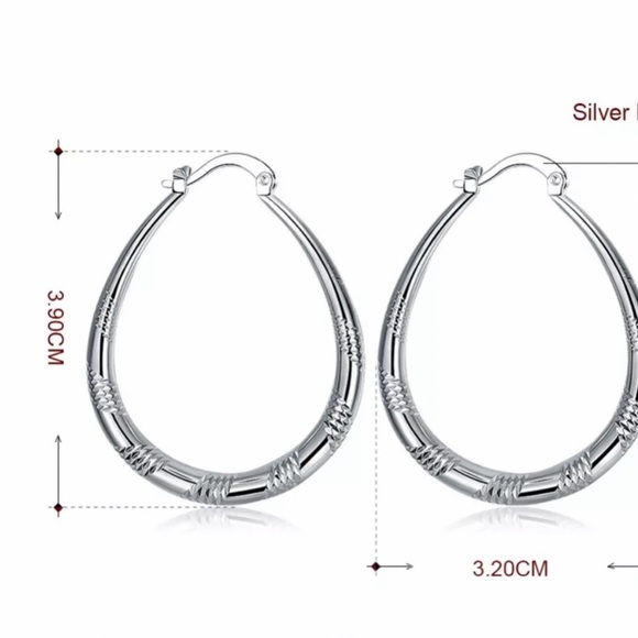 ¥ New 925 Sterling Silver Circle Hoop Earrings - Picture 7 of 7